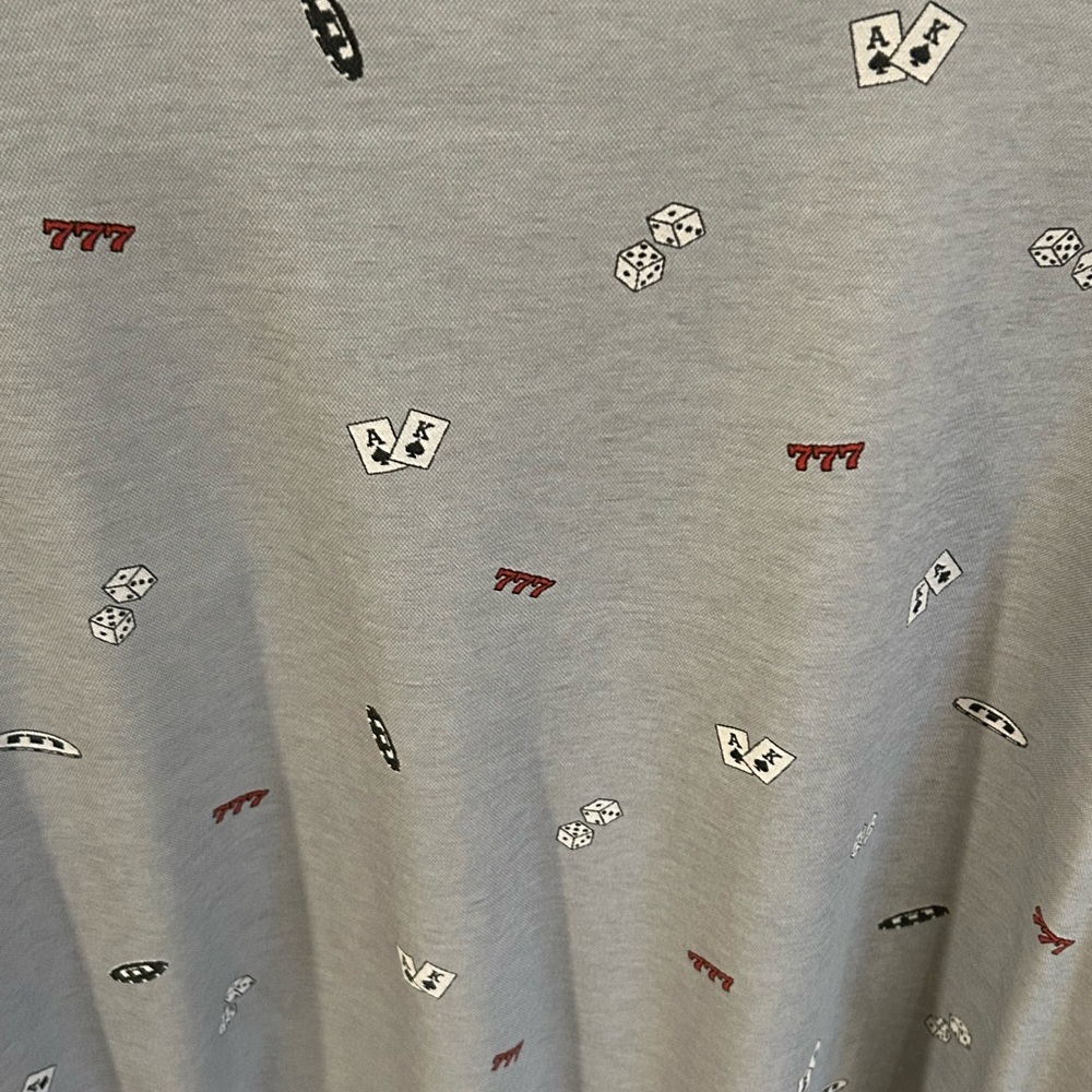 Travis Mathew Light Gray Polo with Pattern - Picture 5 of 5